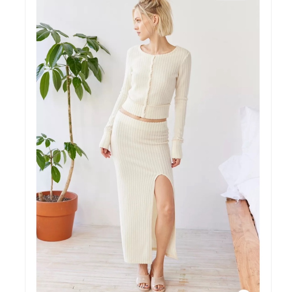 NWT UO | Out From Under BouncePlush Suki Ribbed Cardigan & Maxi Skirt Set